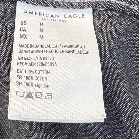 American Eagle Mens Flannel Medium Weight Size Medium Super Soft Button Up - Picture 7 of 7